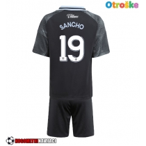 Otroške Nogometnih dresov Aston Villa Jadon Sancho #19 Gostujoči 2025-26 Kratki rokavi (+ hlače)